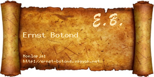 Ernst Botond névjegykártya